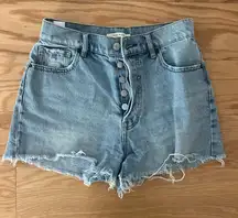 PacSun High Rise Icon Short Light Blue Denim Shorts