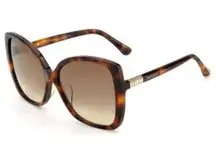 Jimmy Choo BECKY/F/S 086HA Dark Havana Butterfly Sunglasses Women’s Sz 60-16-140