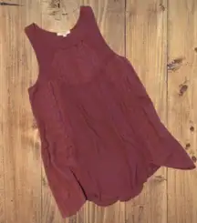 Maurice's NWOT  burgundy lace flowy tank top