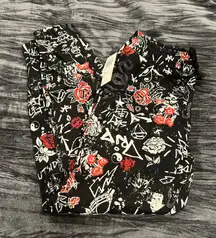 Graphic Black and Red Joggers Size L by DRILL CLOTHING CO.