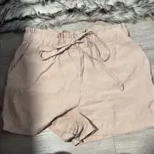 BCBGeneration Tan High Waist Shorts with Elastic Waistband