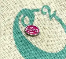 Origami Owl Living Lockets HTF Retired Pink Enamel "HOPE" Floating Charm.