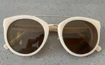 Warby Parker Winnie 6670 Cream Gold Round Cat Eyegasses Frames ONLY 52-21 145