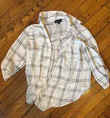 Fortune+ivy Plaid Button-down Blouse