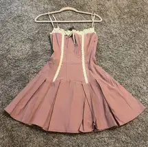 Pink Coquette Pleated Dress