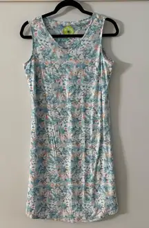 White Orchid Womens Painted Floral Sleeveless Sleep Shirt P/S