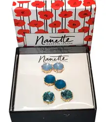 Nanette Lepore Stud Earrings Gift Box New