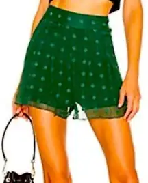 House of Harlow 1960 by Revolve Emerald Green lightweight shorts with polka dots