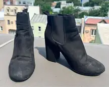 ASOS black ankle boots size 7​ chunky heel chic classic timeless sophisticated