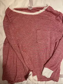 Stars Above Cozy Pajama Red and White Striped