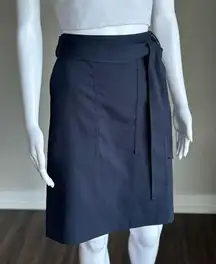 Banana Republic Navy Utility Tie-Waist Pencil Skirt