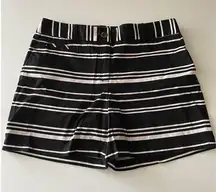 Anne Klein Black and Ivory Stripped Shorts size 4