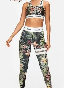 STRONGER Vietnam Jungle Floral Print Active Set