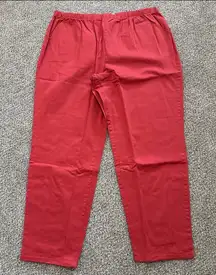 Women’s Size 3XT Denim & Company d & co.  Red Orange Pull On Pants