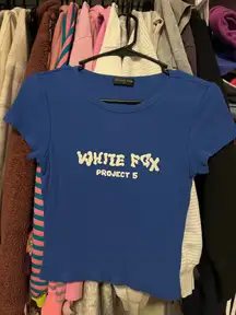 White Fox Cropped Boutique T-Shirt