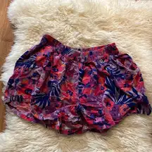 The Comfy Mossimo Floral Shorts Elastic Band EUC Sz Lg Rayon Casual Stretchy