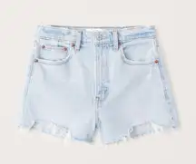 The Mom High Rise Denim Shorts