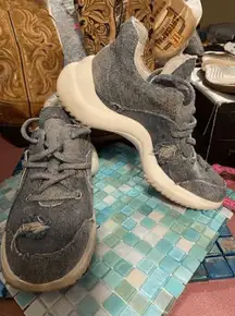 Sam Edelman distressed jean sneakers