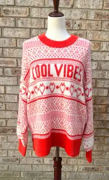 NWT Aerie Oversized Fuzzy “Cool Vibes” Sweater