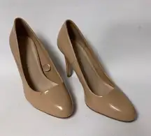 Faux Leather Blush Hella Pumps