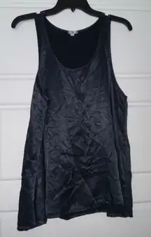 Pj Harlow navy blue satin sleeveless Laura blouse size xs