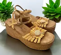 Vintage Lower East Side Flower Platform Sandals​