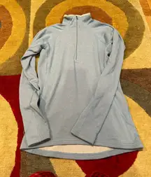 Performance Baselayer Capilene Quarter Zip Sweatshirt Light Blue S