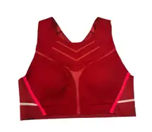 Brooks Running Red Dare High-Neck Run Athletic Sports Bra Small S Gym Athleisure