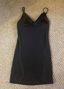 Kendall & Kylie Black Silk Cowl Neck Dress Size Small