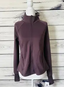 Dusty Purple Full Zip Athletic Workout Jacket
