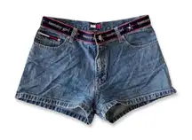 Vintage Tommy Hilfiger High Waist Logo Band Shorts