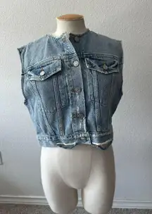 AGOLDE Leo Vest Fray