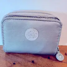 Kipling A Very Cute Sweet Nylon Mini Gray Zip Around  Wallet