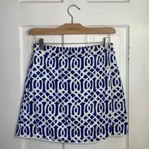 J McLaughlin Geometric Print Wrap Skort Catalina Cloth Stretch W-926 Sz S