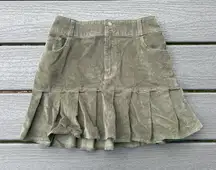 Green Corduroy Skirt