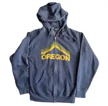 Oregon Navy Blue Zip Up Sweatshirt Estimated Size Small Unisex