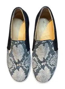 Vionic Midi Shoes Womens Size 9 Black Snake Print Slip On Comfort Arch 356MIDI