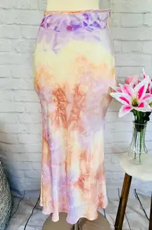 NWT Tie Dye Silk Skirt