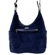 Baggallini All Around Hobo Crossbody Bag Zip Adjustable Pockets Blue One Size