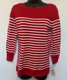 Rafaella Stretch Double Weave Striped Sweater