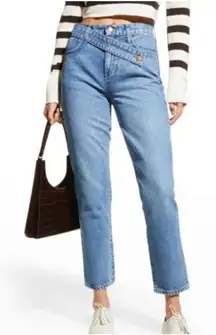 Triarchy Recycled Crossover Jeans Womens 29 High Rise Straight Leg Y2K Chic