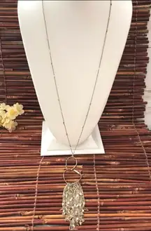 White House Black Market Unique Tassel Gold Tone Necklace