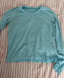 Lululemon Swiftly Tech Long Sleeve Blue 2.0 Race Length