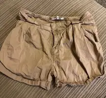 Frame tan tie up rolled short size 2