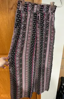 Joe B Ethnic Print Maxi Skirt in Black and Pink