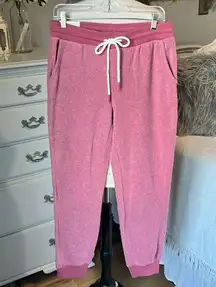 Reverse Fleece Sweatpants Ultra Soft Pink Joggers Cozy Womens Medium Activewear