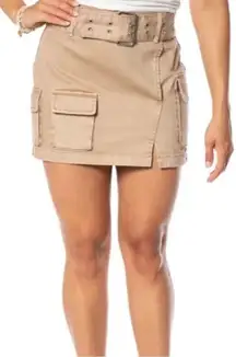 Juicy Couture Khaki Cargo Belted Mini Skirt