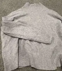 Free People Light Gray Ribbed Sweater