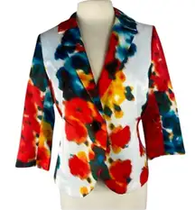 New Directions Floral Print Blazer (Size Small)