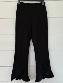 C/MEO Collective Women’s XS Black Ruffle Dress Pants Career Work Wear Office Cor